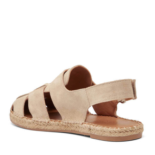 Bej Hakiki Süet Deri Erkek Espadril - E26Y1SN57626-B79 - Tergan