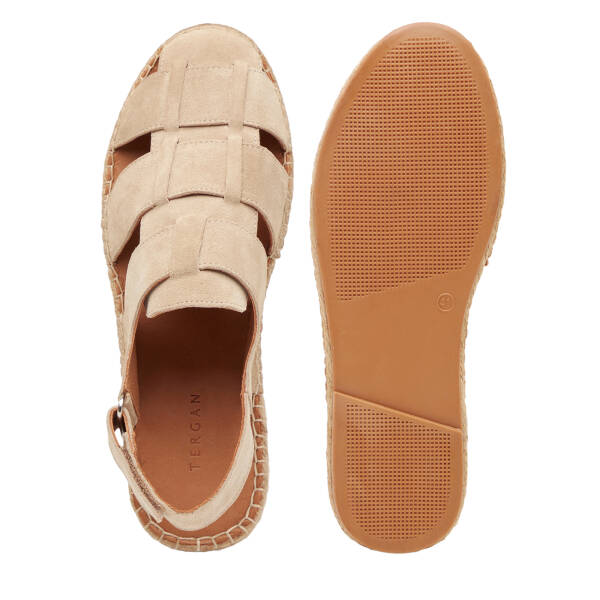 Bej Hakiki Süet Deri Erkek Espadril - E26Y1SN57626-B79 - 6