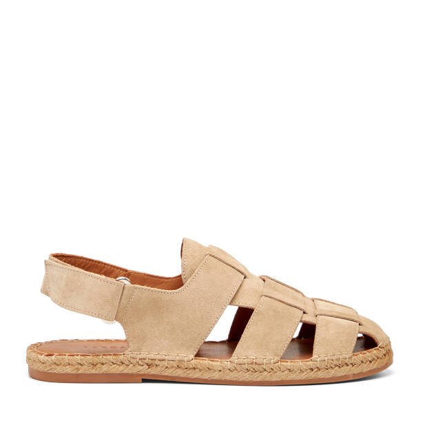 Bej Hakiki Süet Deri Erkek Espadril - E26Y1SN57626-B79 
