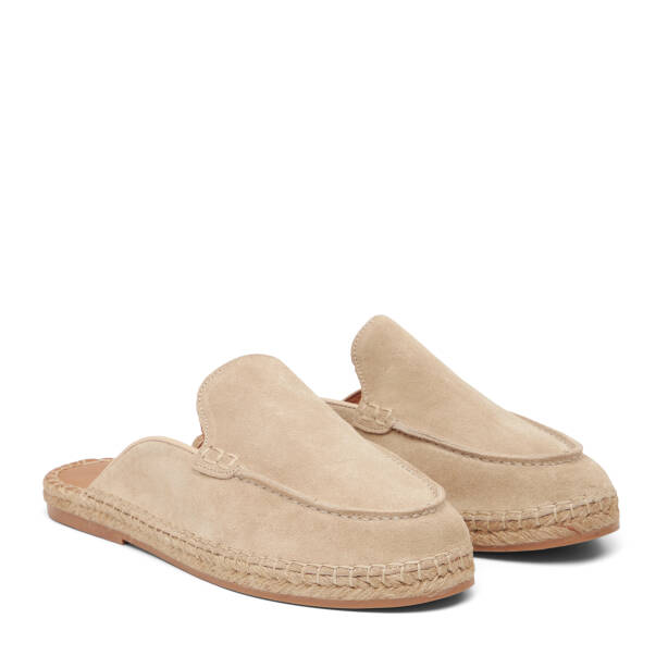 Bej Hakiki Süet Deri Erkek Espadril - E26Y1TR57623-B79 - Tergan