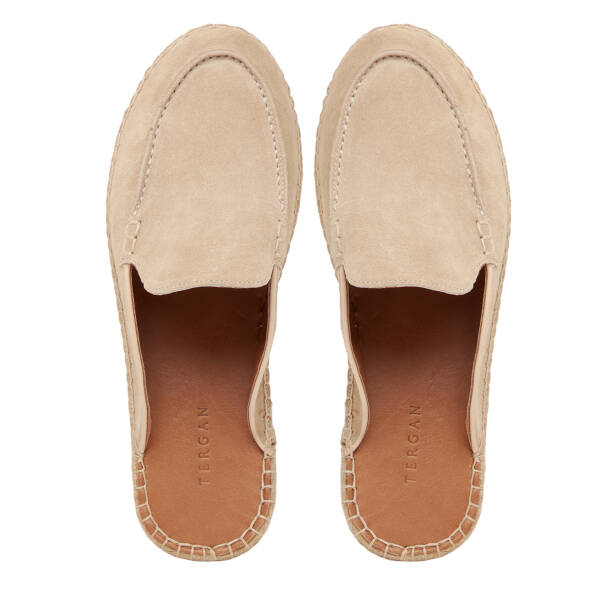 Bej Hakiki Süet Deri Erkek Espadril - E26Y1TR57623-B79 - Tergan