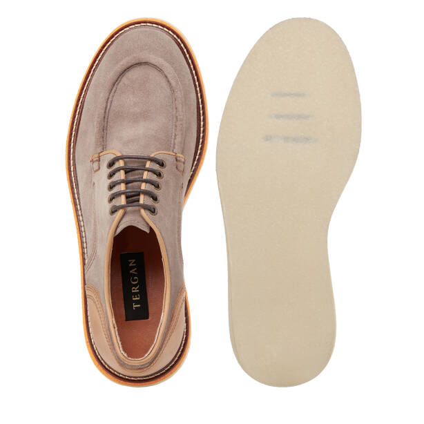 Bej Hakiki Süet Deri Erkek Klasik Ayakkabı - E25I1AY57194-T86 - 6