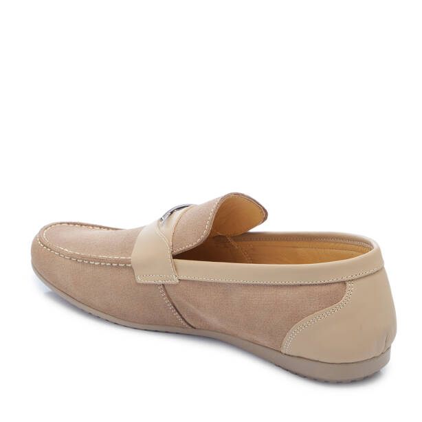 Bej Hakiki Süet Deri Erkek Loafer - E26I1AY57616-U5O - 2