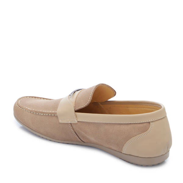 Bej Hakiki Süet Deri Erkek Loafer - E26I1AY57616-U5O - 2