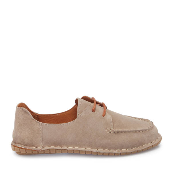 Bej Hakiki Süet Deri Kadın Loafer - K26I1AY68454-B79 - 3