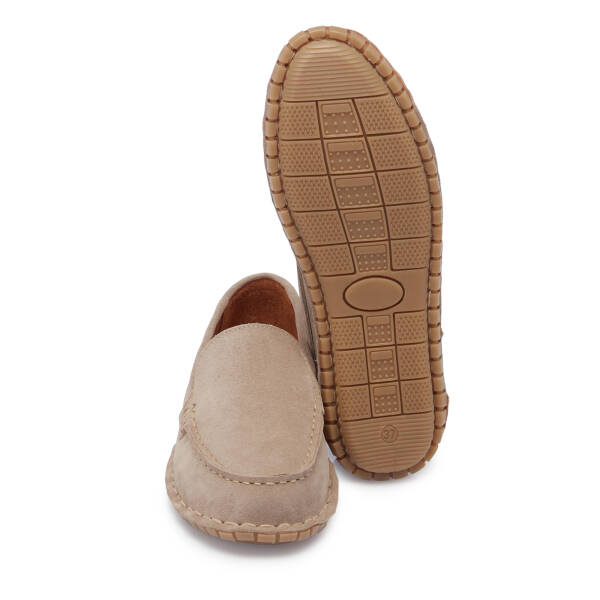 Bej Hakiki Süet Deri Kadın Loafer - K26I1AY68455-B79 - 4
