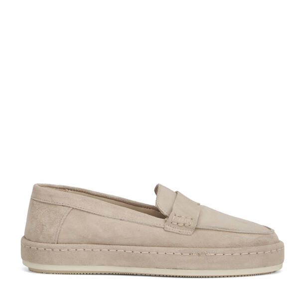 Bej Hakiki Süet Deri Kadın Loafer - K26I1AY68527-B79 - 1