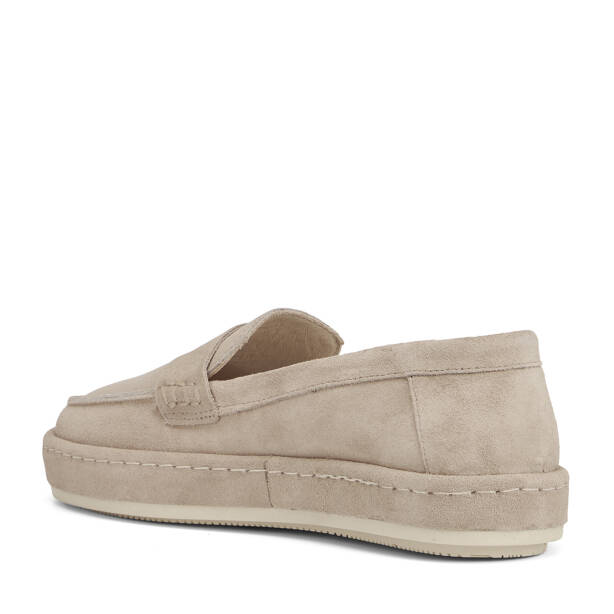 Bej Hakiki Süet Deri Kadın Loafer - K26I1AY68527-B79 - 4