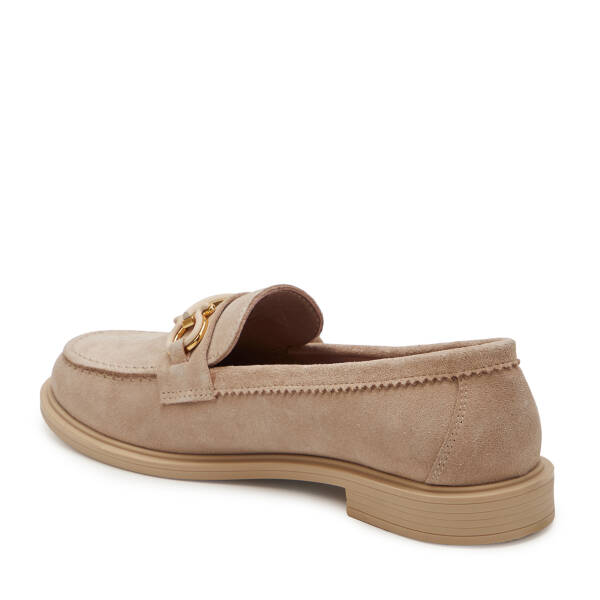 Bej Hakiki Süet Deri Kadın Makosen - K25I1AY68103-B79 - 3