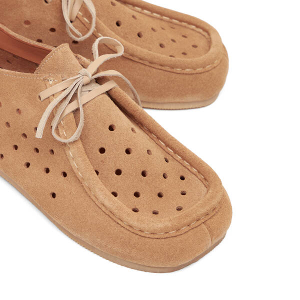 Bej Hakiki Süet Deri Kadın Makosen - K26I1AY68417-B79 - 3