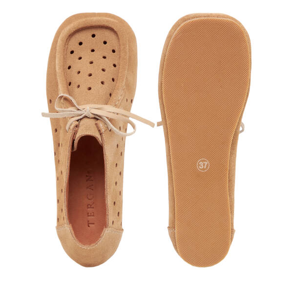 Bej Hakiki Süet Deri Kadın Makosen - K26I1AY68417-B79 - 6