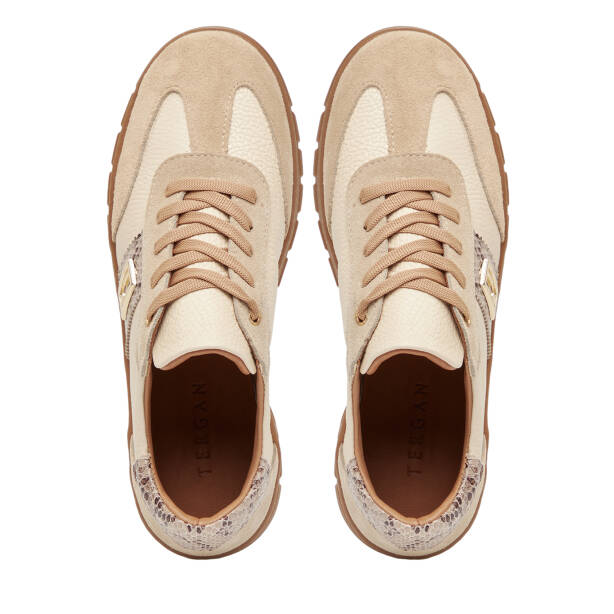 Bej Hakiki Süet Deri Kadın Sneaker - K26I1AY68406-D6P - 5