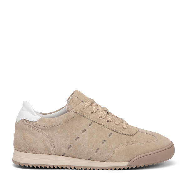 Bej Hakiki Süet Deri Kadın Sneaker - K26I1AY68530-B79 - 1