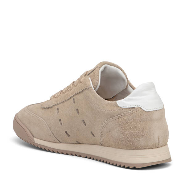 Bej Hakiki Süet Deri Kadın Sneaker - K26I1AY68530-B79 - 4