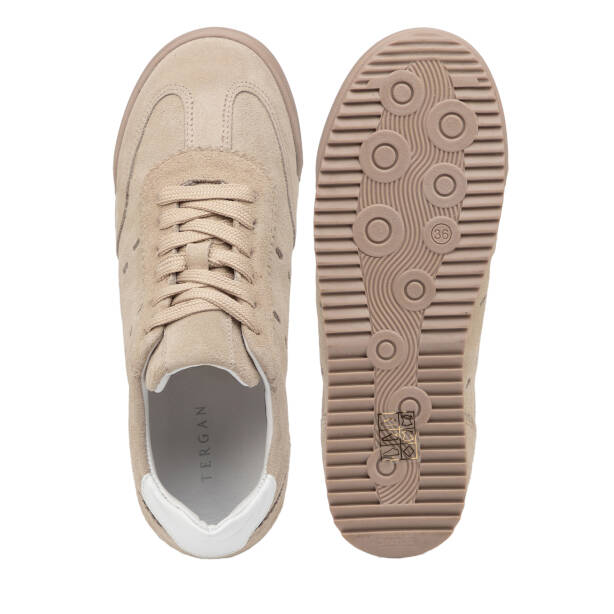 Bej Hakiki Süet Deri Kadın Sneaker - K26I1AY68530-B79 - 6