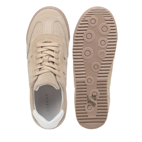 Bej Hakiki Süet Deri Kadın Sneaker - K26I1AY68530-B79 - 6