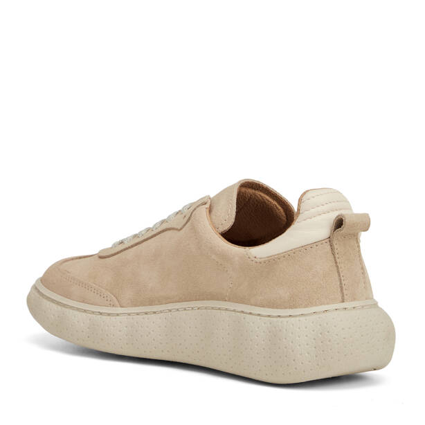 Bej Hakiki Süet Deri Kadın Sneaker - K26I1AY68701-B79 - 4
