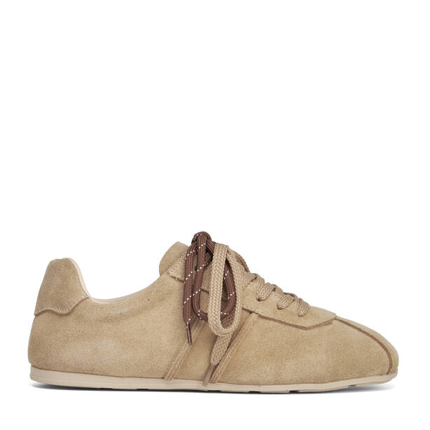 Bej Hakiki Süet Deri Kadın Sneaker - K26S1AY68840-B79 - 1