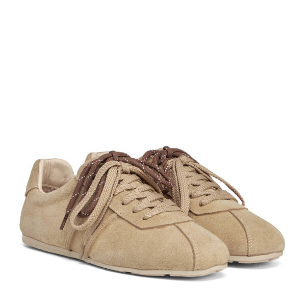 Bej Hakiki Süet Deri Kadın Sneaker - K26S1AY68840-B79 - 2