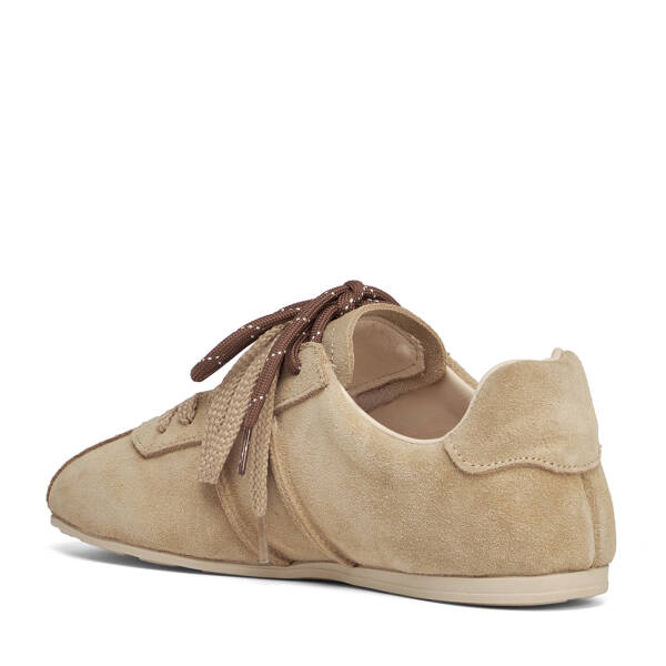 Bej Hakiki Süet Deri Kadın Sneaker - K26S1AY68840-B79 - 4