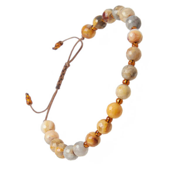 Bej Jasper Unisex Bileklik - U1BLK0430033-D67 - 2