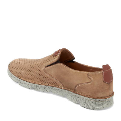 Bej Nubuk Deri Erkek Casual Ayakkabı - E24I1AY56774-B23 - 2