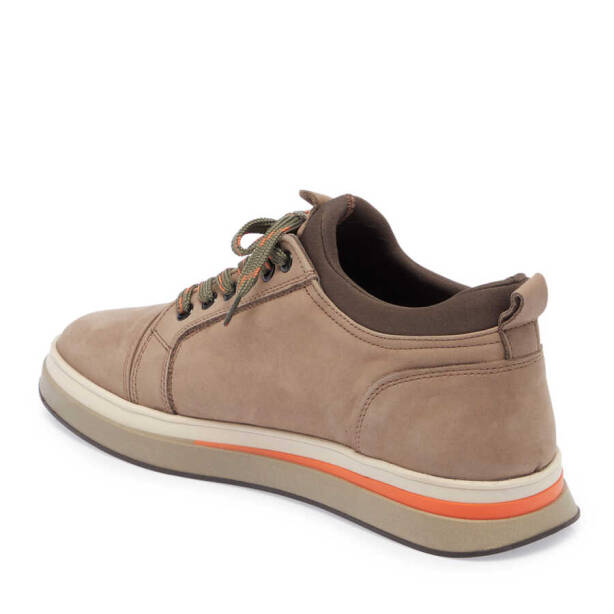Bej Nubuk Deri Erkek Sneaker - E23S1AY56386-B23 - 2