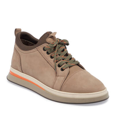  Bej Nubuk Deri Erkek Sneaker - E23S1AY56386-B23 