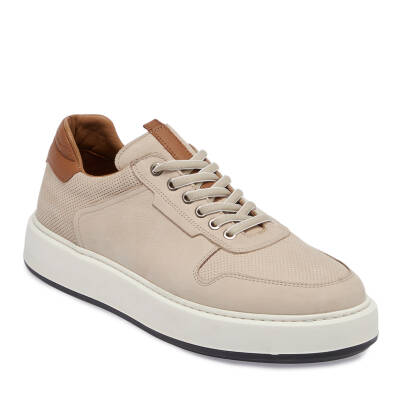  Bej Nubuk Deri Erkek Sneaker - E24I1AY56807-B23 