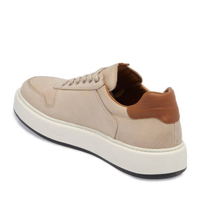  Bej Nubuk Deri Erkek Sneaker - E24I1AY56807-B23 - 2