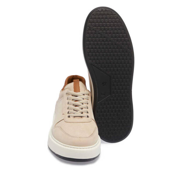 Bej Nubuk Deri Erkek Sneaker - E24I1AY56807-B23 - 4