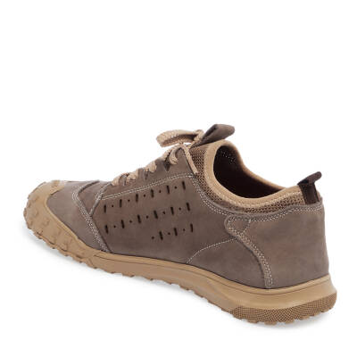  Bej Nubuk Deri Erkek Sneaker - E24I1AY56828-B23 - 2