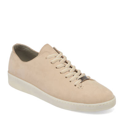  Bej Nubuk Deri Erkek Sneaker - E24I1AY56831-B23 - 1