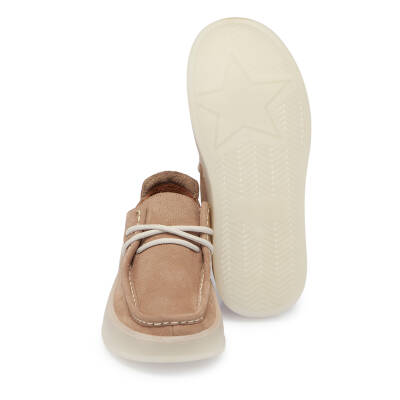Bej Nubuk Deri Kadın Loafer - K24I1AY67501-H9V - 4