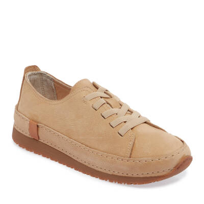 Bej Nubuk Deri Kadın Sneaker - K24I1AY67268-B23 
