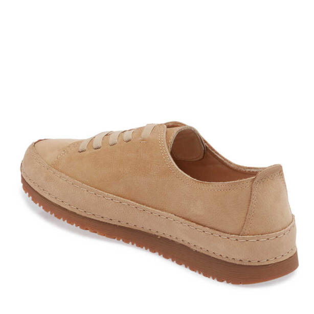 Bej Hakiki Nubuk Deri Kadın Sneaker - K24I1AY67268-B23 - 3