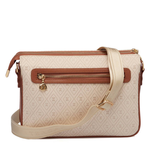 Bej Print Kadın Çapraz Askılı Çanta - S26Y1PR09090-E52 - 3
