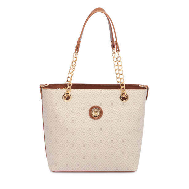 Bej Print Kadın Omuz Çantası - S1WPR0000801-S7G - Tergan