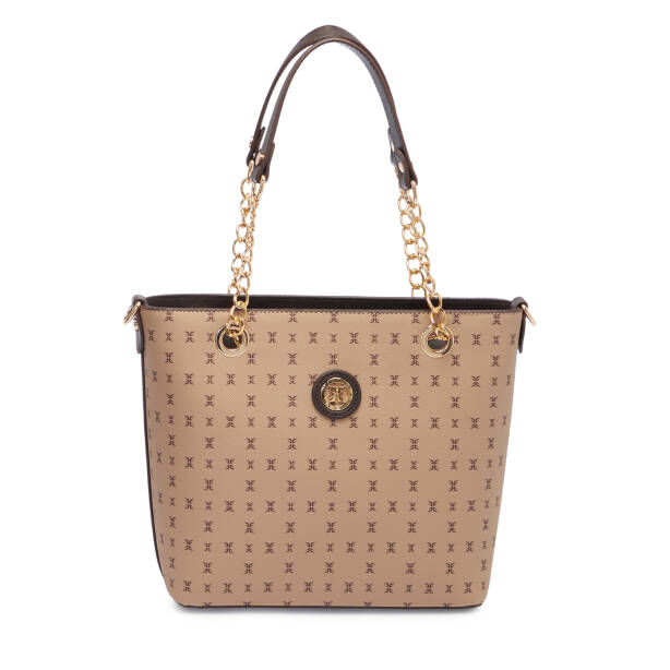 Bej Print Kadın Omuz Çantası - S1WPR0000801-T2E 