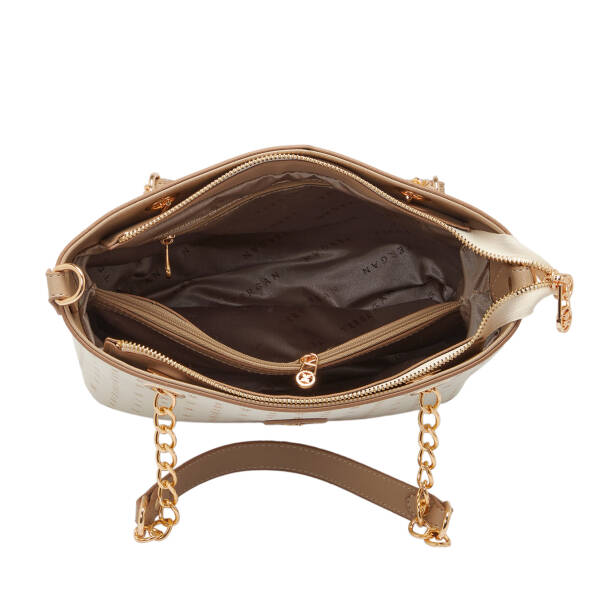 Bej Print Kadın Omuz Çantası - S1WPR0000801-U4A - Tergan