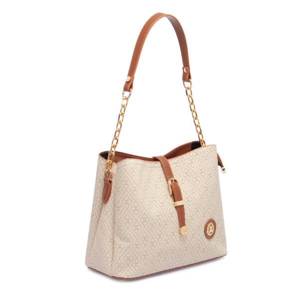 Bej Print Kadın Omuz Çantası - S1WPR0000802-S7G - 2