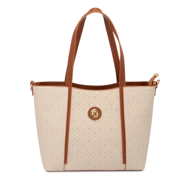 Bej Print Kadın Omuz Çantası - S1WPR0000804-S7G - 1