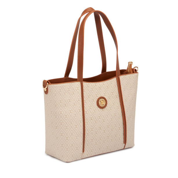 Bej Print Kadın Omuz Çantası - S1WPR0000804-S7G - 2