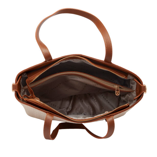 Bej Print Kadın Omuz Çantası - S1WPR0000804-S7G - 4