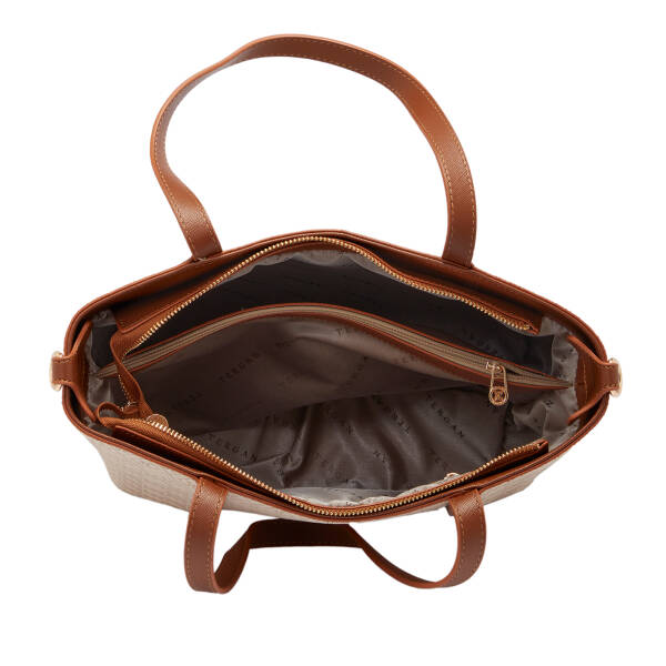 Bej Print Kadın Omuz Çantası - S1WPR0000804-S7G - 4