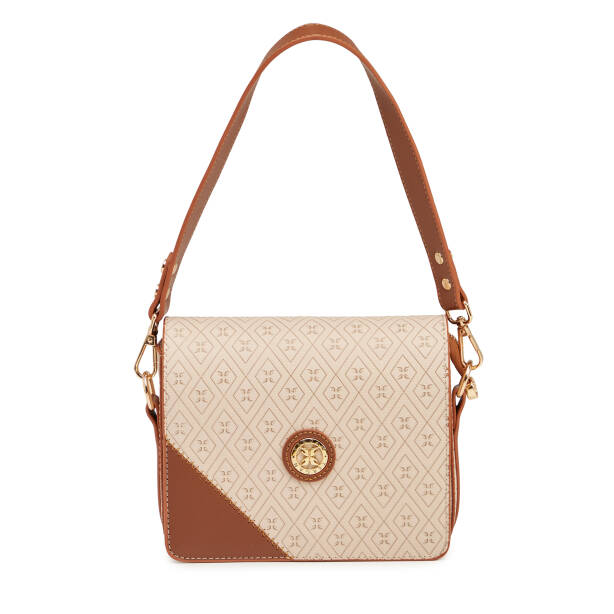 Bej Print Kadın Omuz Çantası - S1WPR0000807-S7G - Tergan