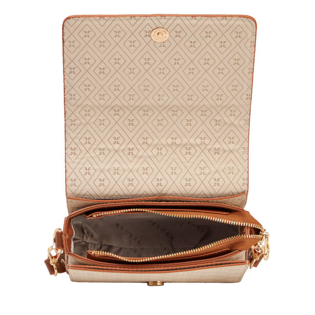 Bej Print Kadın Omuz Çantası - S1WPR0000807-S7G - Tergan