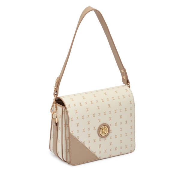 Bej Print Kadın Omuz Çantası - S1WPR0000807-U4A - 2