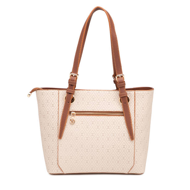 Bej Print Kadın Omuz Çantası - S1WPR0000809-E52 - Tergan