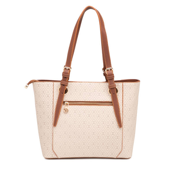 Bej Print Kadın Omuz Çantası - S1WPR0000809-E52 - 3